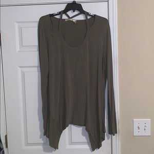 Olive long sleeve top